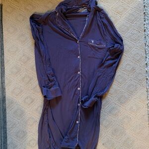 Victoria's Secret Navy Button-Up Sleep Shirt